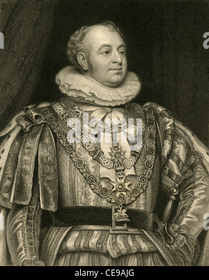 1830-Gravur von The Prince Frederick, Herzog von York und Albany. Stockfoto