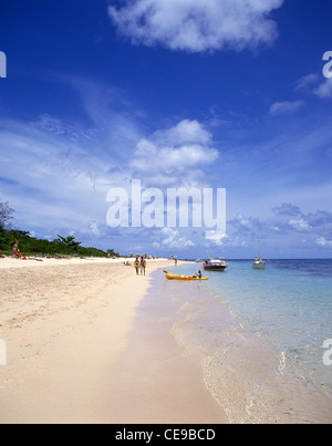 Coral cay Reinfern Beach, Green Island, Great Barrier Reef Marine Park, Queensland, Australien Stockfoto