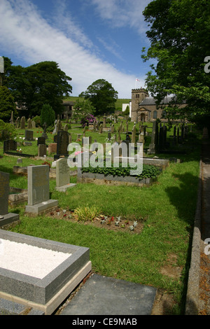 Str. Marys Kirche, Newchurch in Pendle, ist in dem Dorf Newchurch in Pendle, Lancashire, England. Stockfoto