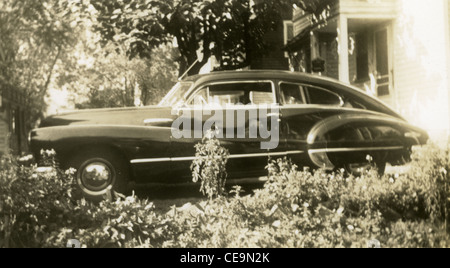 1947-Auto mit Ohio Platten der 1940er Jahre amerikanische Automobil zwei Tür Stockfoto