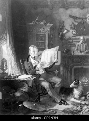 Sir Walter Scott, 1. Baronet, schottischer historischer Schriftsteller, Dramatiker und Dichter. Stockfoto