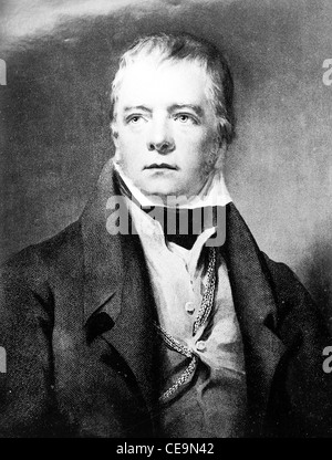 Sir Walter Scott, 1. Baronet, schottischer historischer Schriftsteller, Dramatiker und Dichter. Stockfoto