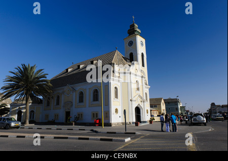 Die Evangelisch-Lutherische Kirche in Swakopmund, Namibia. Stockfoto