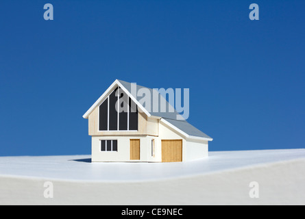 Musterhaus auf weiße Grundfarbe Stockfoto