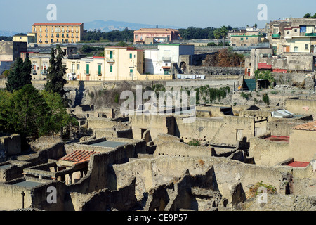 Ausgrabung von Herculaneum Stadt Herculaneum in Italien Stockfoto