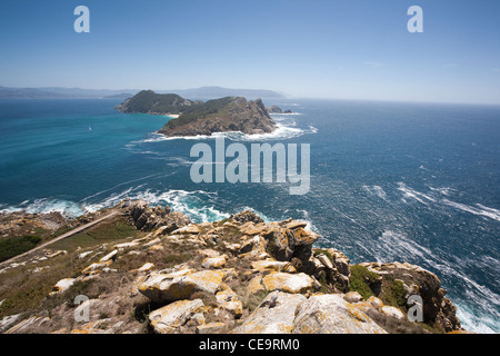 Monte Faro, Illa Faro Blick nach Süden in Richtung San Martiño Stockfoto