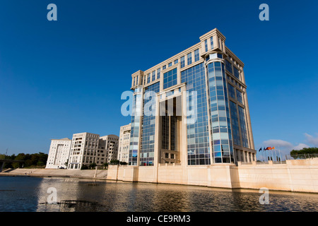 Hotel de Region, Region Verwaltungsbüros Hauptquartier, Antigone Wohnanlage, Ricard Bofill Architekt, Montpellier Stockfoto