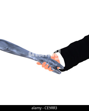 Alien-Handshake Stockfoto