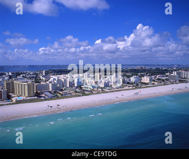 Luftbild von Miami Beach, Florida, Vereinigte Staaten von Amerika Stockfoto