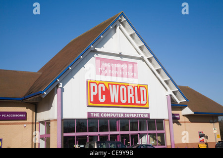 PC World Supermarkt Copdock, Ipswich, Suffolk, England Stockfoto