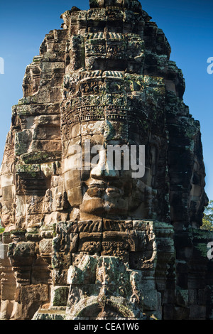 Der Bayon, Angkot Thom. Angkor, Siem Reap, Kambodscha. UNESCO-Weltkulturerbe. Stockfoto