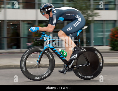 Mathew Hayman von Sky ProCycling während das Zeitfahren der Stufe 8 der Tour of Britain 2011 Stockfoto
