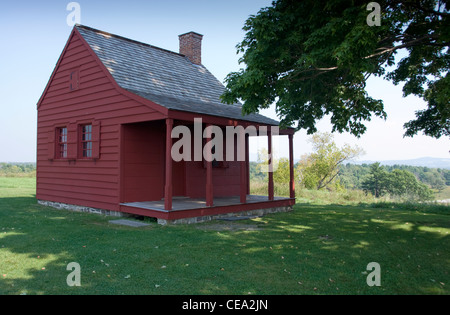 Neilson Bauernhaus auf Bemis Heights auf dem Schlachtfeld Saratoga (rekonstruiert). NY, USA. Stockfoto