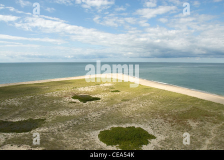 Grande Punto auf Nantucket Island innerhalb des Coskata-Coatue Wildlife Refuge, wo zwei longshore Ströme konvergieren. Stockfoto