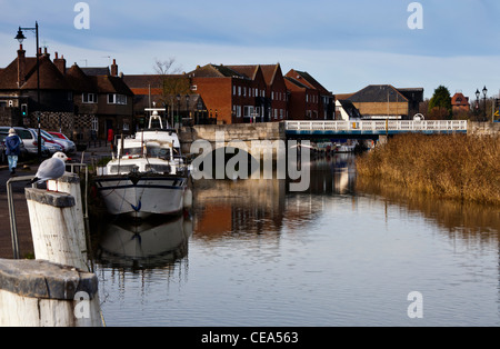 Fluss Stour im Sandwich, Kent Stockfoto