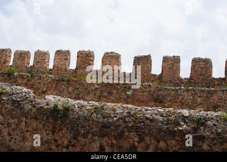 alten Mauern in Alanya Stockfoto