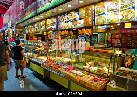Food-Court, Bugis Street, Singapur. Stockfoto