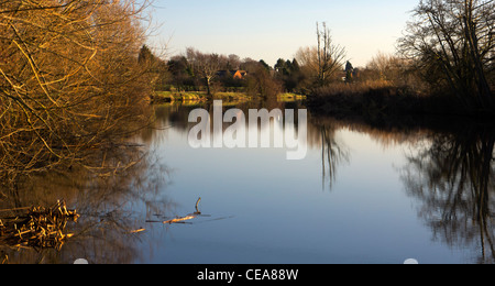 Fluß Avon Welford auf Avon warwickshire Stockfoto