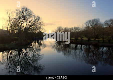 Fluß Avon Welford auf Avon warwickshire Stockfoto