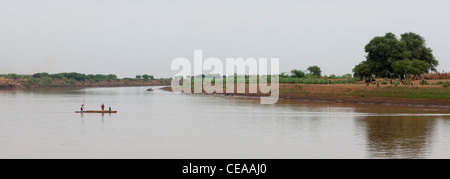 Dassanech Stamm in Omo, Äthiopien Stockfoto