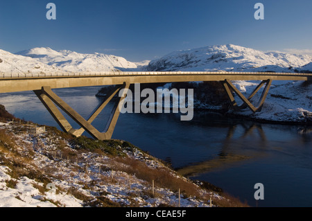 Kyleskue Brücke, Sutherland, Schottisches Hochland. Stockfoto