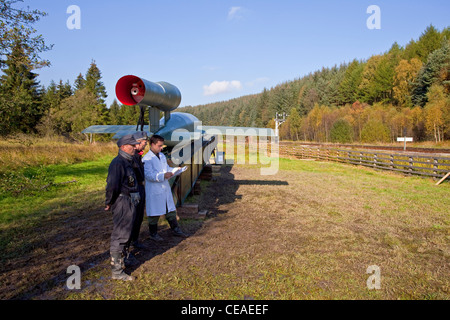 Ein mock Demonstration von einem V2-Raketenstart an Pickering Krieg Wochenende 2011 Pickering North Yorkshire Uk Stockfoto