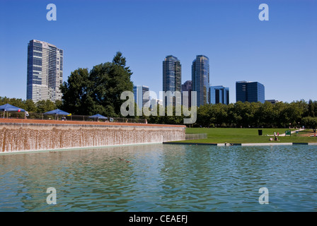 Bellevue-Skyline von Downtown Park Bellevue Washington USA Stockfoto