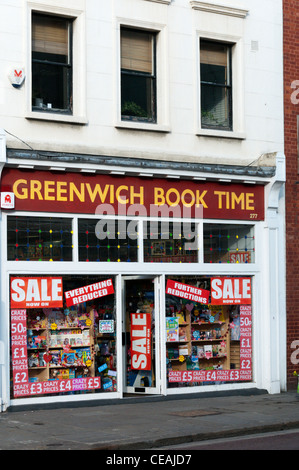 Greenwich Zeit buchen Buchhandlung in Greenwich, Südlondon. Stockfoto