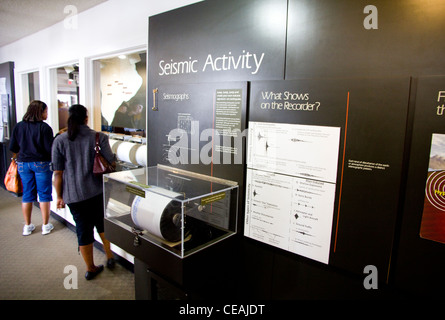 Jaggar-Museum, am Rand des Big Island Kilauea Caldera, Hawaiʻi-Volcanoes-Nationalpark, Hawaii Stockfoto