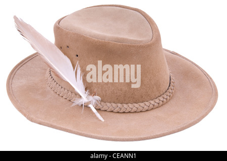 Tan Leder Hut Stockfoto