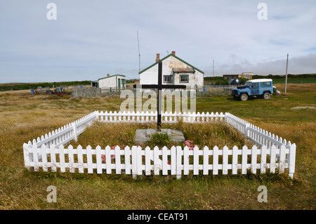 Denkmal in der Nähe von Goose Green-Falkland-Inseln Stockfoto