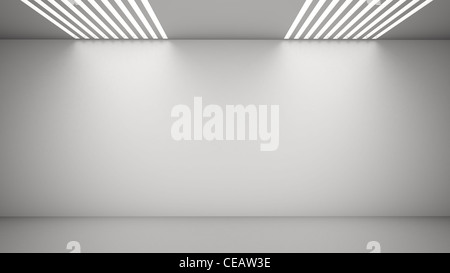 Leeren Raum mit Licht von oben durch Öffnungen Stockfoto