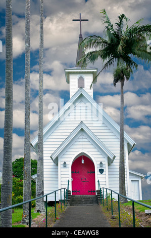 Episkopalkirche in Hawi. Hawaii, Big Island Stockfoto