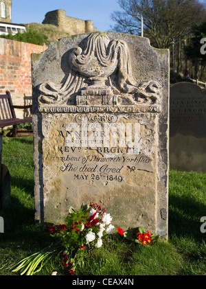 dh Anne bronte Grabstein SCARBOROUGH NORTH YORKSHIRE Church of St. mary Friedhof Grabstein Nahaufnahme Brontes Schwestern Grabsteine uk Stockfoto