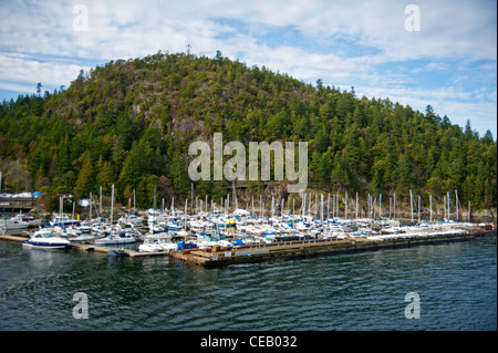 Das Bootfahren Marina an der Horseshoe Bay, Vancouver, Britisch-Kolumbien. Kanada.  SCO 7921 Stockfoto