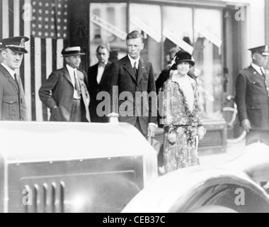 Charles Augustus Lindbergh war ein amerikanischer Flieger, Autor, Erfinder, Explorer und sozialer Aktivist. Stockfoto