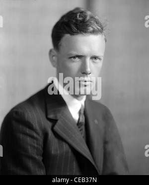 Charles Augustus Lindbergh war ein amerikanischer Flieger, Autor, Erfinder, Explorer und sozialer Aktivist. Stockfoto