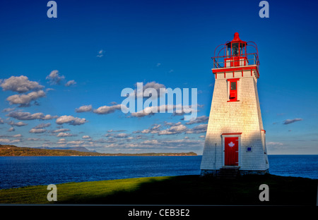 Leuchtturm, Chaleur-Bucht Baie des Chaleurs, Atlantik, Dalhousie, New Brunswick Stockfoto