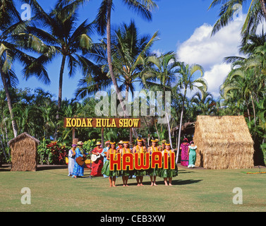 Hawaiianische Tänzer, Kodak Hula Show, Honolulu, Oahu, Hawaii, Vereinigte Staaten von Amerika Stockfoto