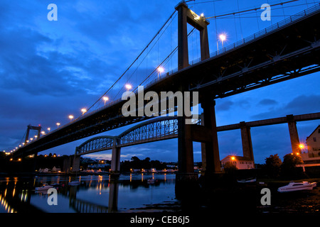 Royal Albert Bridge und Tamar Brücke Stockfoto