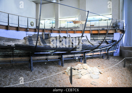 Reste einer alten Holz-Boot 2.400 Jahre alt gefunden If die Küste des Kibbuz Maagan Michael Stockfoto