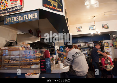 Der ursprüngliche Dottie True Blue Cafe. Der Jones Street, Filet Lage, San Francisco. Kalifornien. USA. Stockfoto