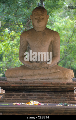 Berühmte Statue Bouddha Samadhi, Mahamevnawa Park, Anuradhapura, Sri Lanka Stockfoto