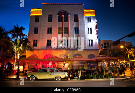 Miami South Beach in der Nacht Stockfoto