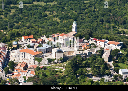 Die Stadt Bribir - Küste von Kroatien - in der Nähe von Crikvenica Stockfoto