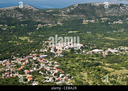 Die Stadt Bribir - Küste von Kroatien - in der Nähe von Crikvenica Stockfoto