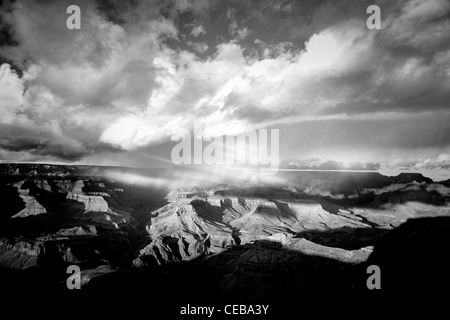 Bright Angel Canyon von Yavapai Point, Grand Canyon South Rim, Arizona Stockfoto