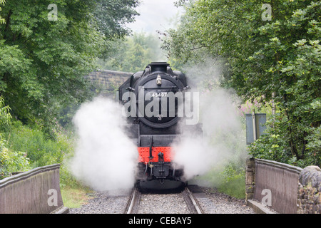 Dampflok auf der East Lancashire Railway bei Rawtenstall Stockfoto