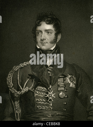 1830-Gravur von Major-General Sir Henry Torrens. Stockfoto