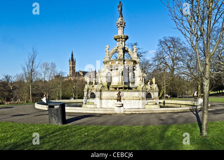 Stewart Memorial Fountain in Sir Joseph Paxton entworfen Kelvingrove Park im Westend von Glasgow Stockfoto